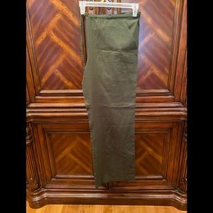 Army Green Drawstring Linen Pants